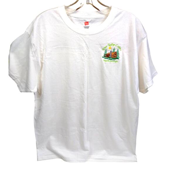 Vintage Souvenir T Shirt Pine Lodge Cabins Resort N Georgia Blue Ridge Mountain - Picture 1 of 9